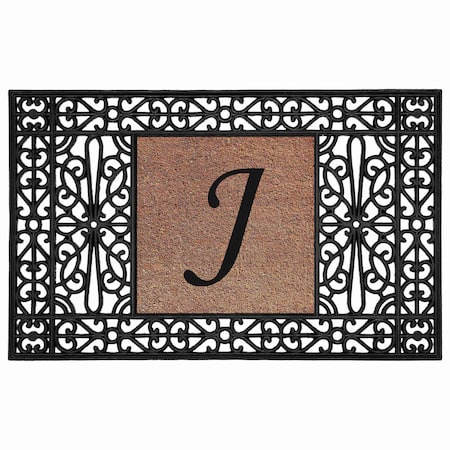 Monogram Door Mat, Coir, Black, Natural, 30 in W x 48 in L